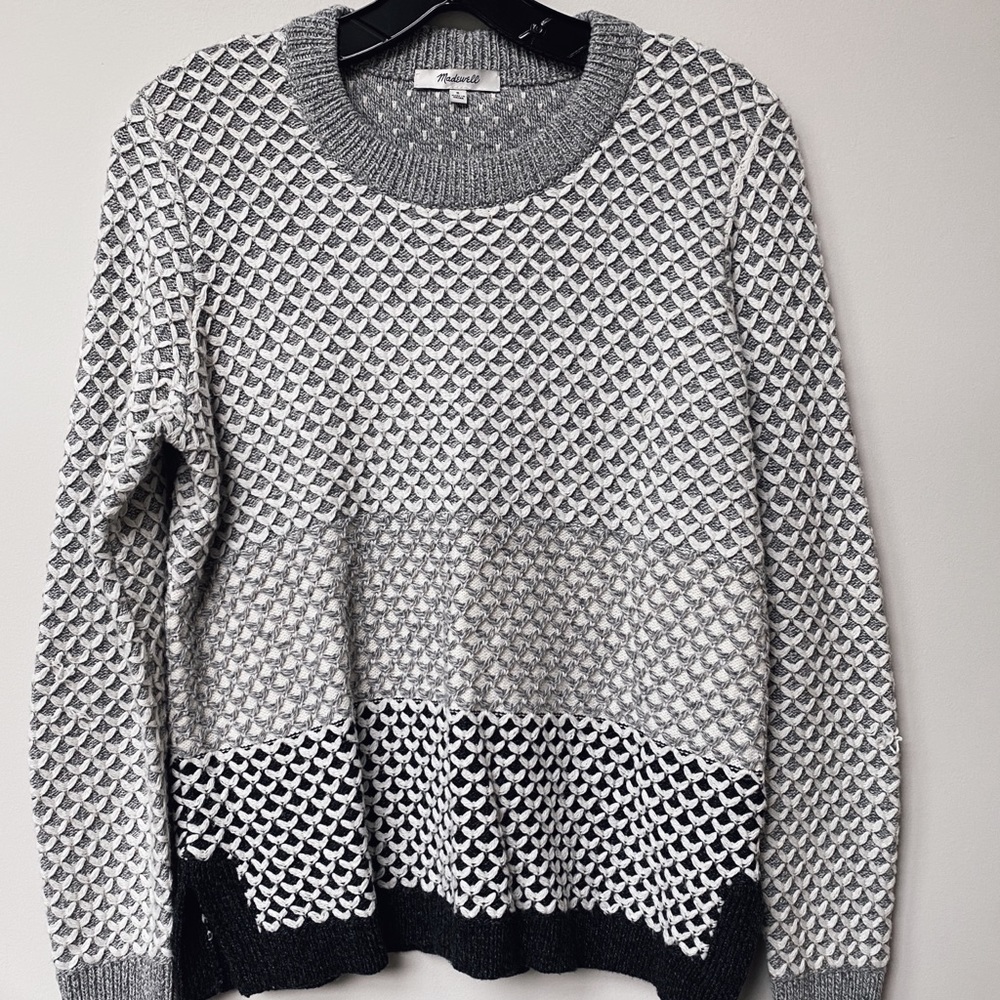 NWOT Madewell black and white sweater